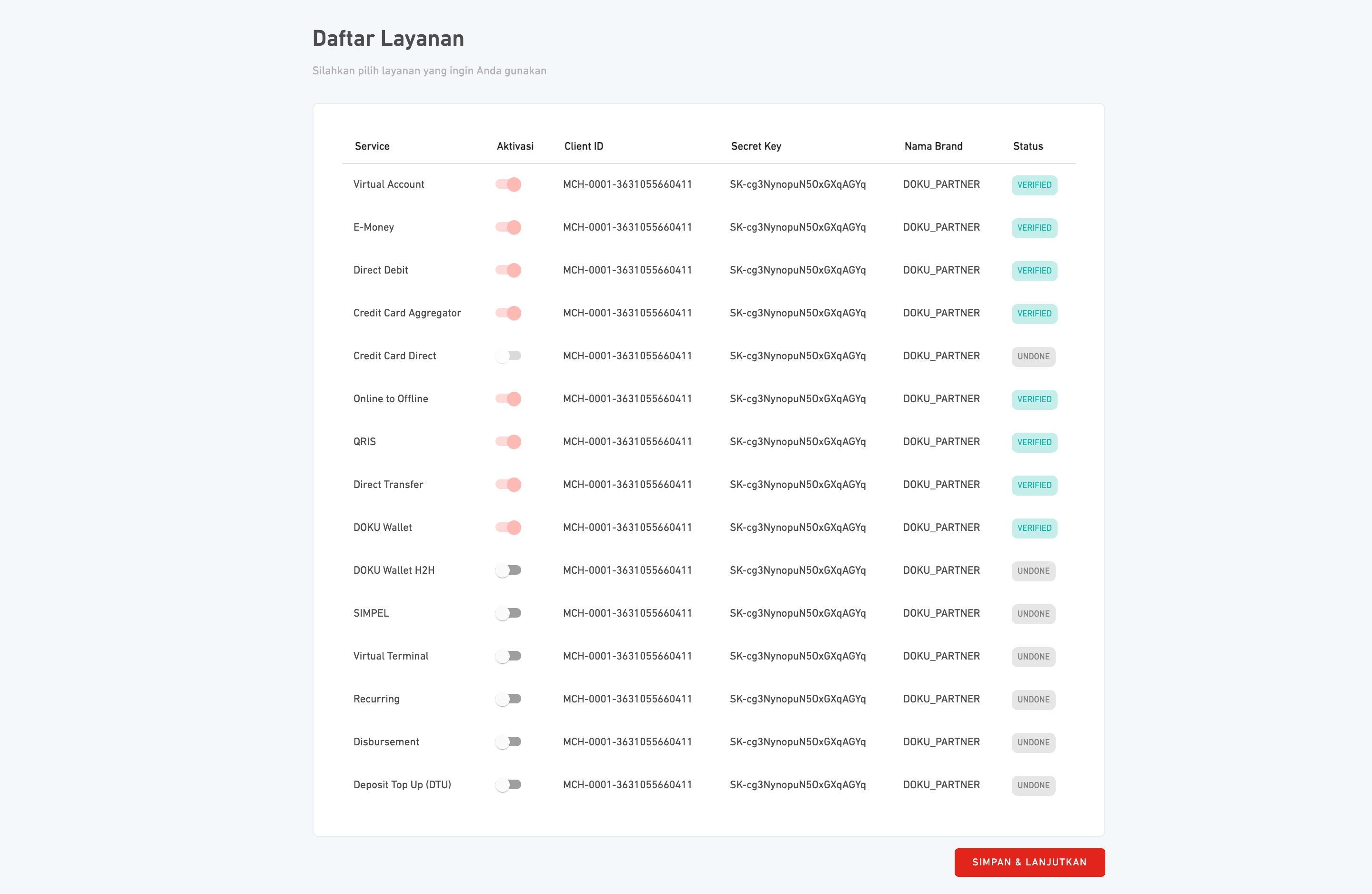 Service Activation Form